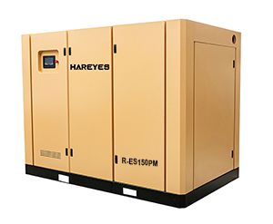 Горизонтальный двухступенчатый VSD винтовой компрессор с перманентным магнитным двигателем